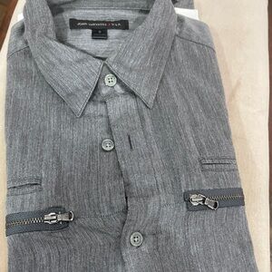 John Varvatos USA, size Small, button down dark gray shirt